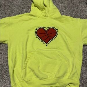 Gildan yellow girls basketball hoodie